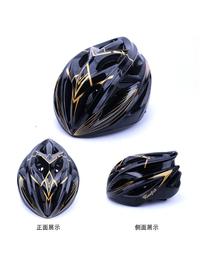Black Gold Helmet Adult And Children's Cycling Helmets, Mountain Bikes, Balance Bikes, Road Bikes, Men's And Women's Breathable Sports Helmets