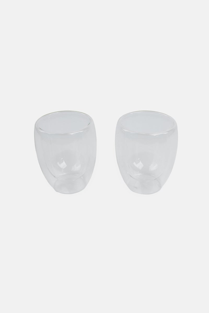 Nanette lepore 2 Piece Double-Walled High Borosilicate Glass Cup Set 350 ml, Transparent  - Image 3