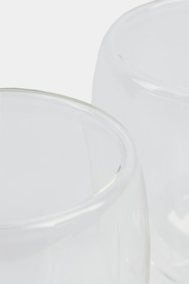 Nanette lepore 2 Piece Double-Walled High Borosilicate Glass Cup Set 350 ml, Transparent  - Image 4