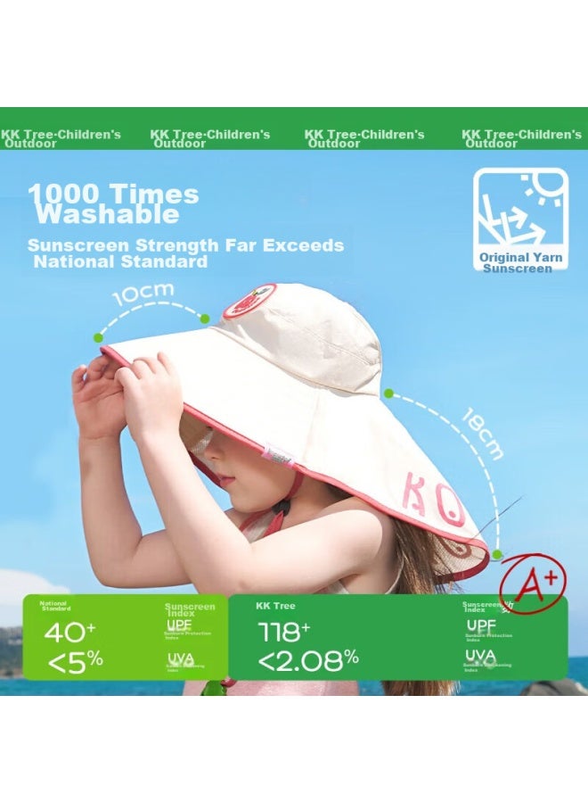 Kocotree Children's Sun Protection Hat, Uv-resistant Baby Sun Hat, Summer Boys Girls Sun Visor, Beach Wide-brimmed Hat - Image 2