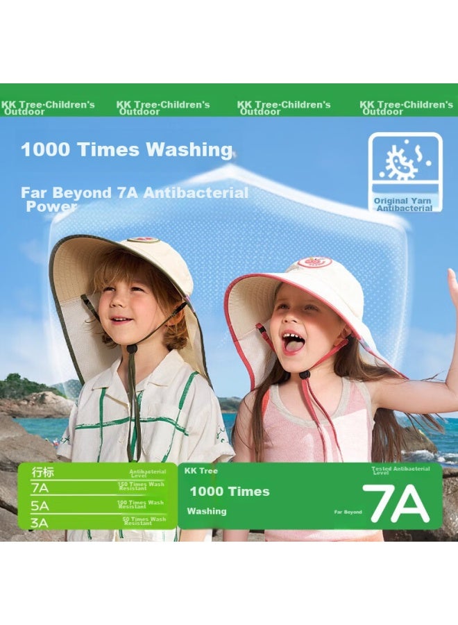 Kocotree Children's Sun Protection Hat, Uv-resistant Baby Sun Hat, Summer Boys Girls Sun Visor, Beach Wide-brimmed Hat - Image 5