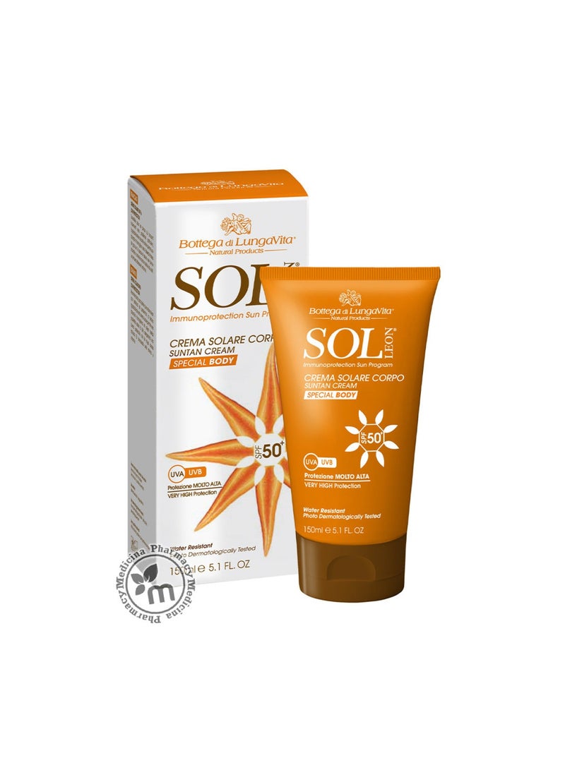 SOL LEON كريمات الجسم والزبدة للحماية من الشمس SPF50+ كريم خاص للجسم 150 مل