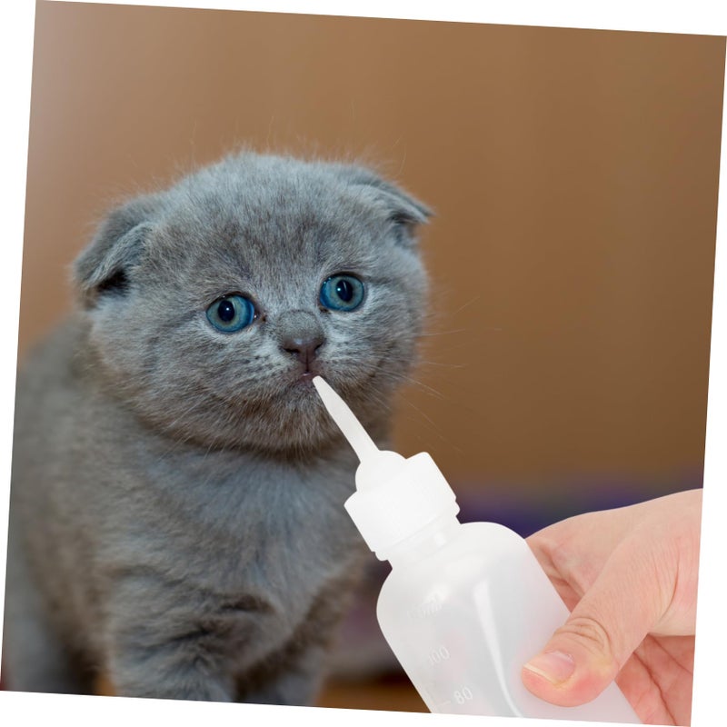 4pcs Small Kitten Feeding Bottle Kit with 2 Nipples for Newborn Cats - Image 4