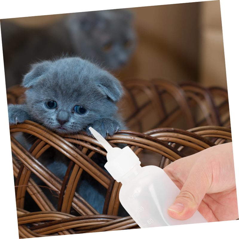 4pcs Small Kitten Feeding Bottle Kit with 2 Nipples for Newborn Cats - Image 5