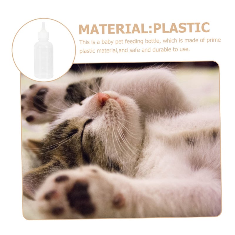 4pcs Small Kitten Feeding Bottle Kit with 2 Nipples for Newborn Cats - Image 3