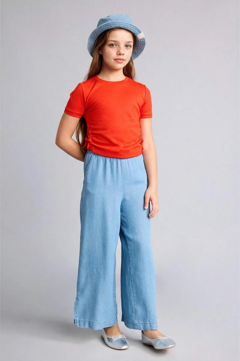 ديفاكتو Girl Short Sleeve Red T-Shirt