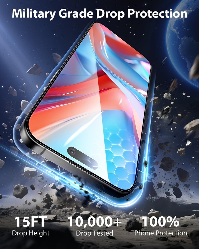 Mr Shield Mr.Shield Top-Notch HD+ Tempered Glass Screen Protector Guard Compatible for iPhone 14 Pro Max, 9H Hardness, Anti-Static, Case-Friendly, Easy Installation Kit – 1 Pack - Image 3
