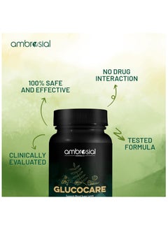 ambrosial Glucocare Bitter Melon Neem Black Plum (Jamun) Sugar Support 100% Natural Ingredients Pack Of 2-120 Tablets  - Image 3