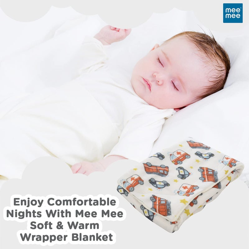 Mee Mee Cotton Soft Double Layer Reversible Baby Blanket (Red) (305.0Mm L X 71.0Mm W) - Image 4