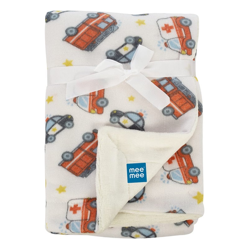 Mee Mee Cotton Soft Double Layer Reversible Baby Blanket (Red) (305.0Mm L X 71.0Mm W) - Image 1