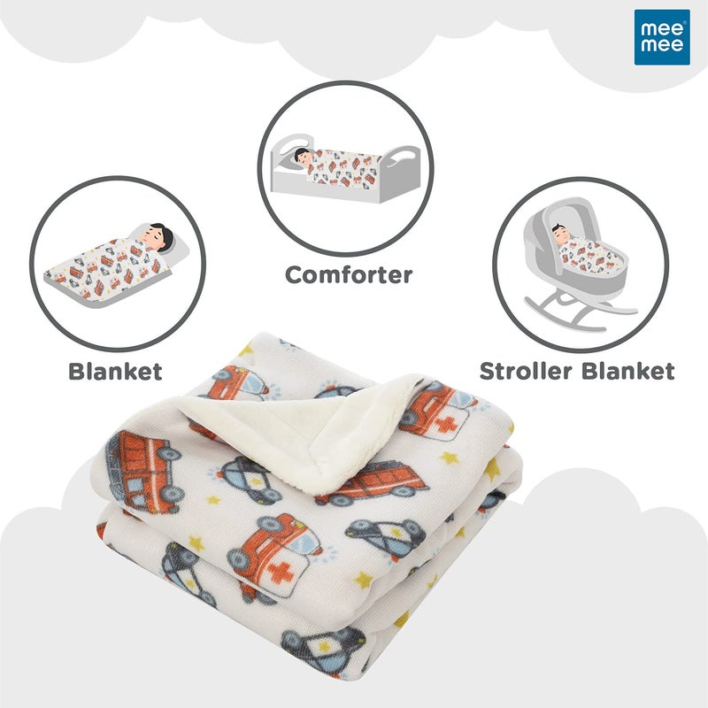 Mee Mee Cotton Soft Double Layer Reversible Baby Blanket (Red) (305.0Mm L X 71.0Mm W) - Image 3