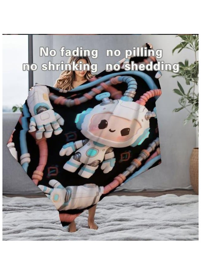 general Children's or student cartoon flannel thin blanket (warm and comfortable, suitable for sleep, games) 100cm*150cm - 565  - Image 1