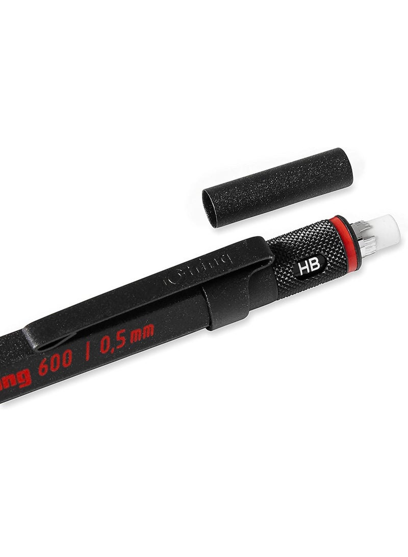 Rotring 600 Mechanical Pencil, 0.5 mm, Black - Perfect for Writing, Drafting, Engineering, Architecture Professionals - Image 2
