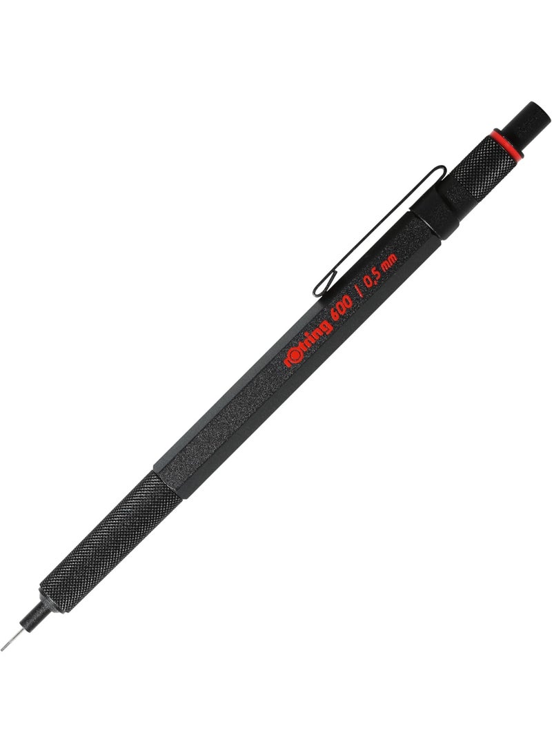Rotring 600 Mechanical Pencil, 0.5 mm, Black - Perfect for Writing, Drafting, Engineering, Architecture Professionals - Image 1