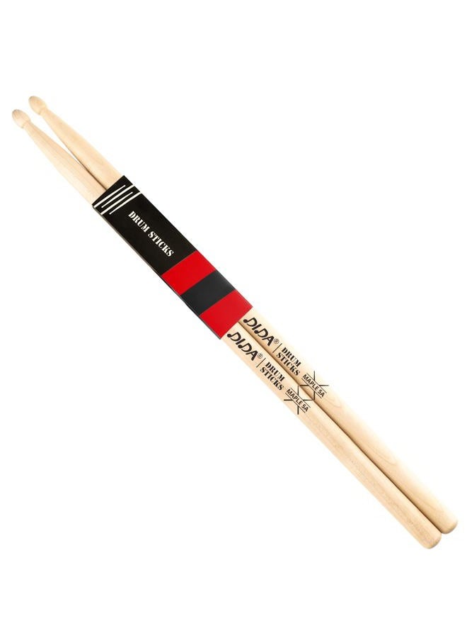 DIDA Drum Sticks, Drumsticks for Drum, Maple Wood Drumsticks, Wood Tip Drum Stick for Drums, Drum Stick for Musical Instrument Percussion, Drumstick for Beginners (1 Pair, 5A) - Image 1