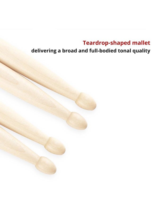 DIDA Drum Sticks, Drumsticks for Drum, Maple Wood Drumsticks, Wood Tip Drum Stick for Drums, Drum Stick for Musical Instrument Percussion, Drumstick for Beginners (1 Pair, 5A) - Image 3
