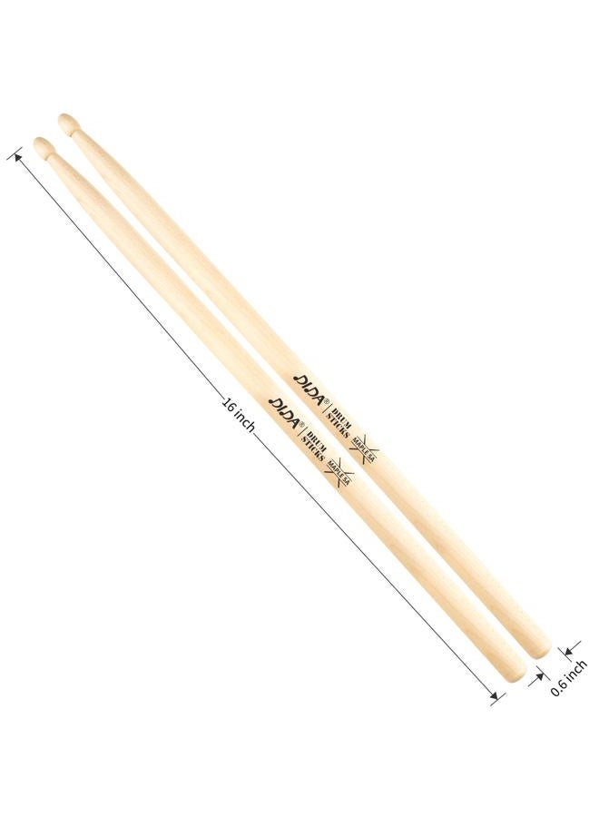 DIDA Drum Sticks, Drumsticks for Drum, Maple Wood Drumsticks, Wood Tip Drum Stick for Drums, Drum Stick for Musical Instrument Percussion, Drumstick for Beginners (1 Pair, 5A) - Image 2