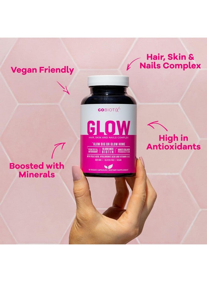 GOBIOTIX Hair Skin and Nails Vitamin Supplement - Biotin Pills with Hyaluronic Acid, Folate, Iron, Magnesium, and Zinc - Collagen Production, Hair Growth (2 Pack) - Image 2