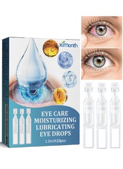 ximonth 10PCS Natural Lubricanting Eye Drops, Replenish Eye Nutrition For Eye Care, Relieve Eye Fatigue, Eye Drops For Dry Eyes, Dry Eye Therapy Lubricant Eyedrops, To Make Your Eyes Look Brighter  - Image 1