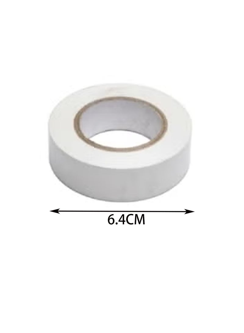 شريط عزل أبيض بطول 10 أمتار، شريط كهربائي عازل من مادة البولي فينيل كلوريد لاصق مقاوم للماء ودرجات الحرارة العالية - Image 2
