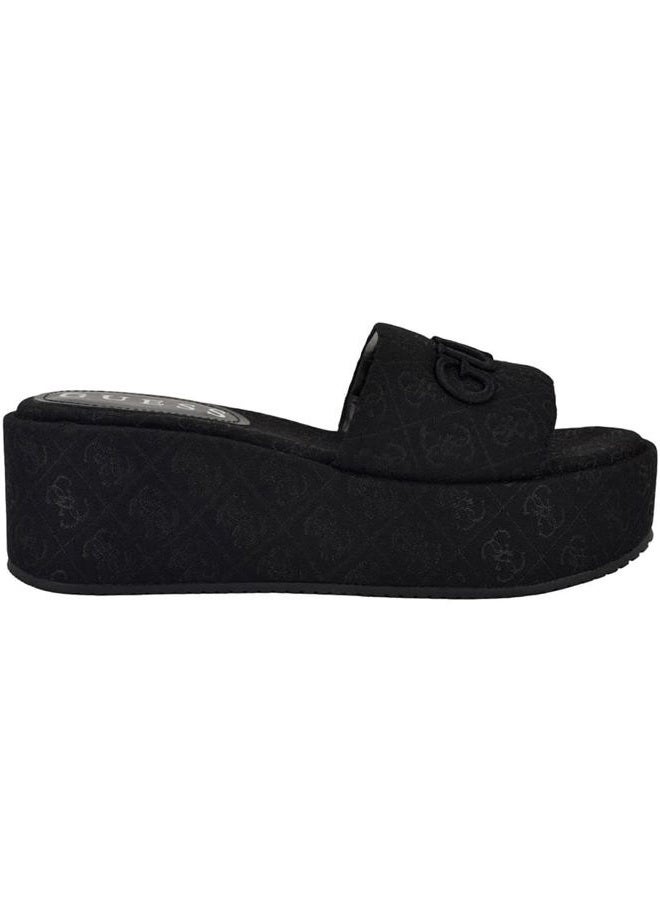 GUESS Women's Bintai Sandal, Black Logo 001, 38 EU - Image 2