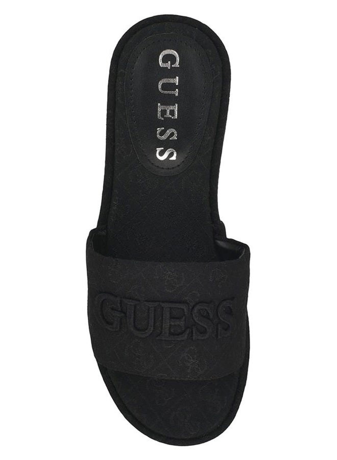 GUESS Women's Bintai Sandal, Black Logo 001, 38 EU - Image 4