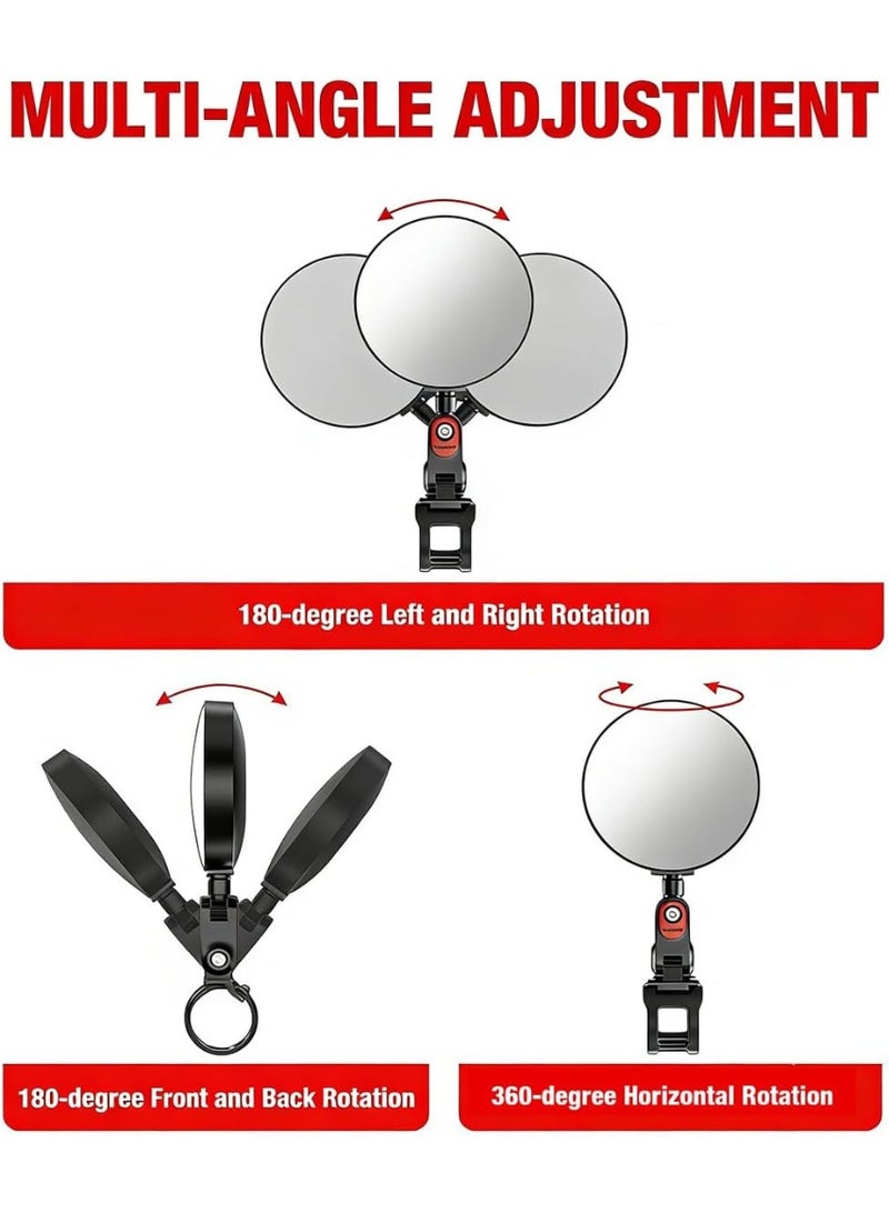 Segway-Ninebot ORIGINAL Segway eKickScooter 2 Rear-View Mirror, 360° Adjustable 3-Axis HD Convex Mirror, Easy Silicone Strap Installation, Compatible with All Models Except Air T15 | PH1207 - Image 4
