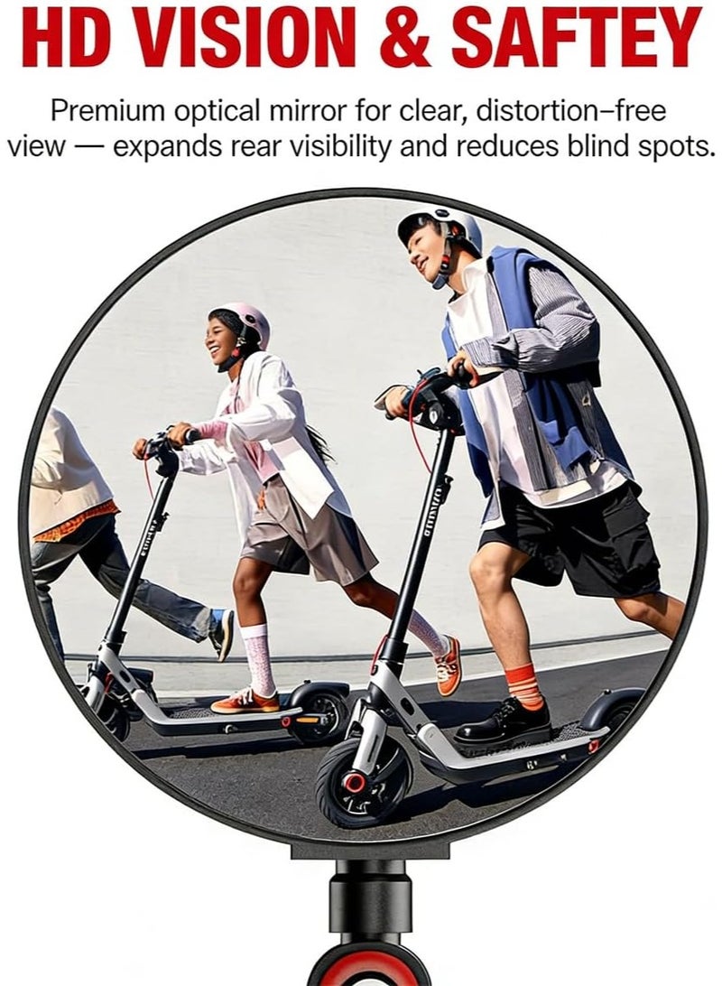 Segway-Ninebot ORIGINAL Segway eKickScooter 2 Rear-View Mirror, 360° Adjustable 3-Axis HD Convex Mirror, Easy Silicone Strap Installation, Compatible with All Models Except Air T15 | PH1207 - Image 3