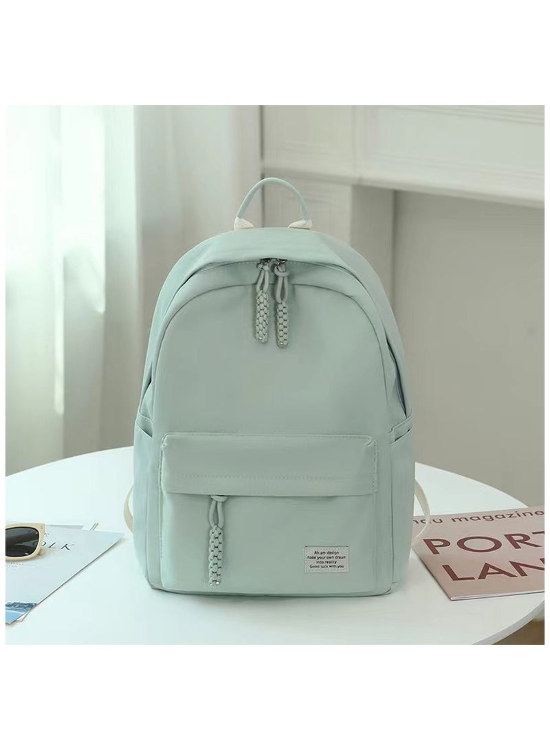 SIJINIAO Student bag suitable for laptops, leisure backpacks, waterproof backpacks, student backpacks, green - Image 1