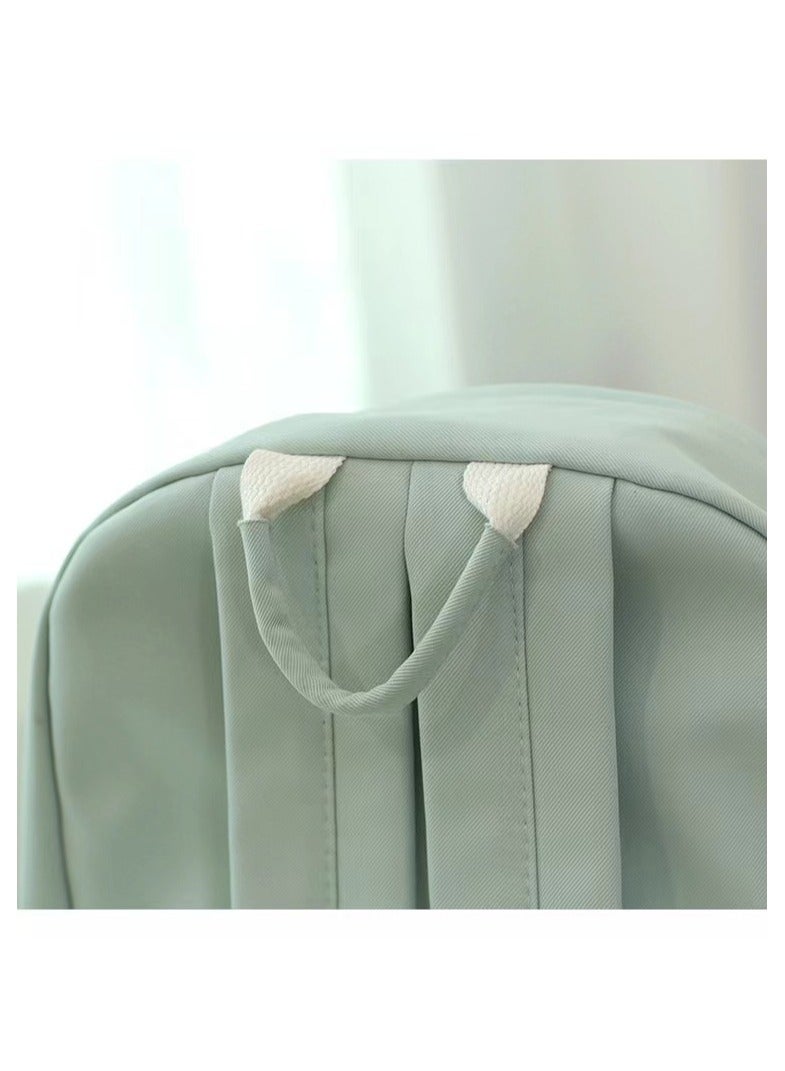 SIJINIAO Student bag suitable for laptops, leisure backpacks, waterproof backpacks, student backpacks, green - Image 5
