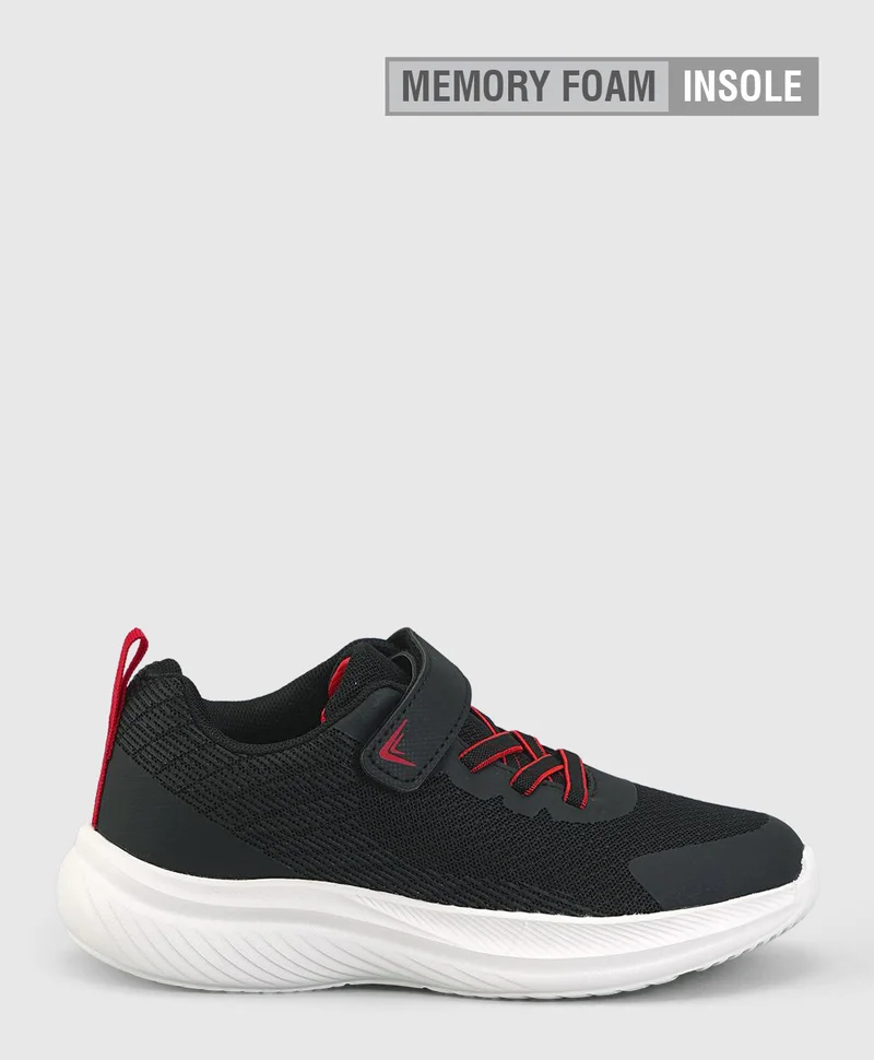 Bonfino Bonfino Hook & Loop Closure Memory Foam Shoes - Red & Black