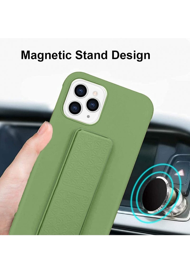 Techie Soft Smooth Silicone Cover With Magnetic Secure Hand Grip Case and Inner Microfiber Lining for Apple iPhone 14 Pro Max – Succulent Green - Image 4