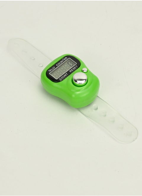 Tally Tasbeeh Counter White with Green Display/Finger Digit Tally Clicker for Accurate Counting Purpose/Best for Worshiping, Exercising, and Sports Digit Counts