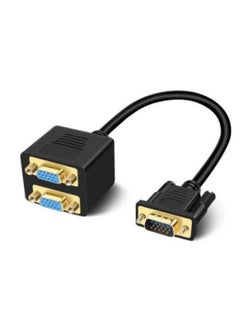 Generic VGA Monitor Dual Splitter Cable Black  - Image 1