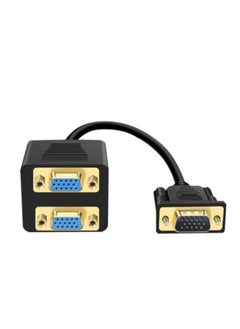 Generic VGA Monitor Dual Splitter Cable Black  - Image 2