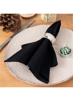 Linen Napkins Black  Spring Cloth Napkins Bulk Washable Cotton Napkins Set of 6 17x17 for Wedding Party Bridal Baby Shower Birthday Table Decorations - pzsku/Z7BB98EFCC8DE24DF1A71Z/45/_/1740540616/e05c8c22-564e-4696-baa1-4e8ca7dfa611