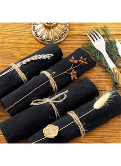 Linen Napkins Black  Spring Cloth Napkins Bulk Washable Cotton Napkins Set of 6 17x17 for Wedding Party Bridal Baby Shower Birthday Table Decorations - pzsku/Z7BB98EFCC8DE24DF1A71Z/45/_/1740540817/2b4c7ba9-6a66-4dfc-a8a7-69704ed2c231