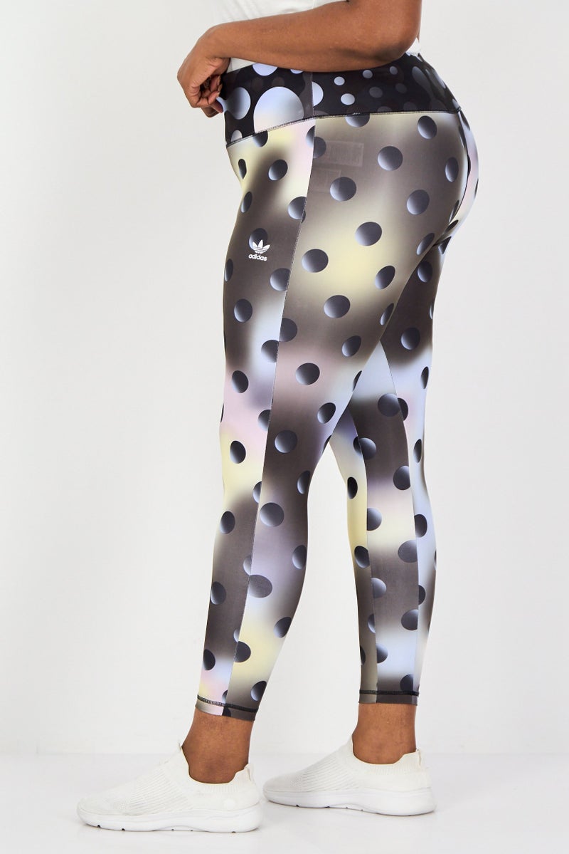 adidas Originals Women Plus Size Brand Logo Outdoor Leggings, Multicolor - Image 4