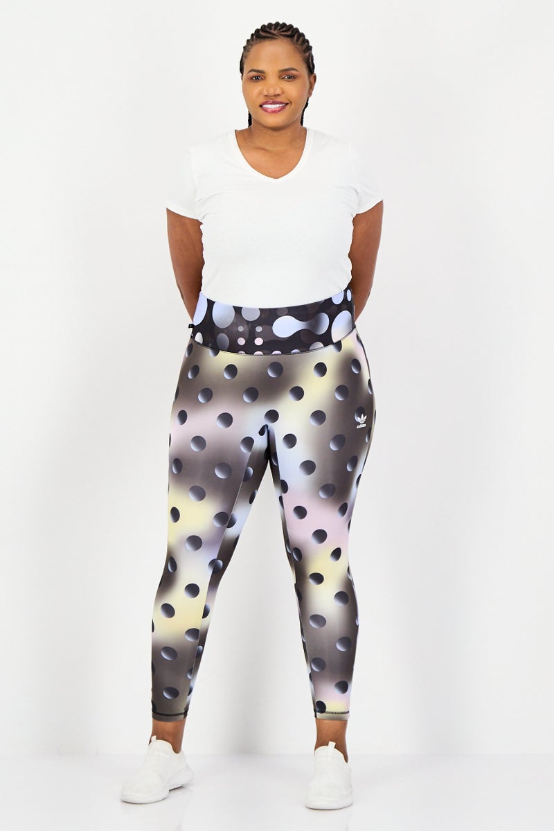 adidas Originals Women Plus Size Brand Logo Outdoor Leggings, Multicolor - Image 2