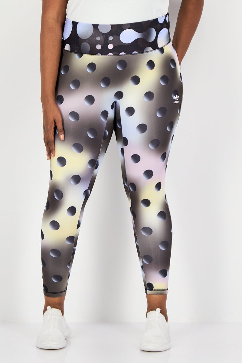 adidas Originals Women Plus Size Brand Logo Outdoor Leggings, Multicolor - Image 1