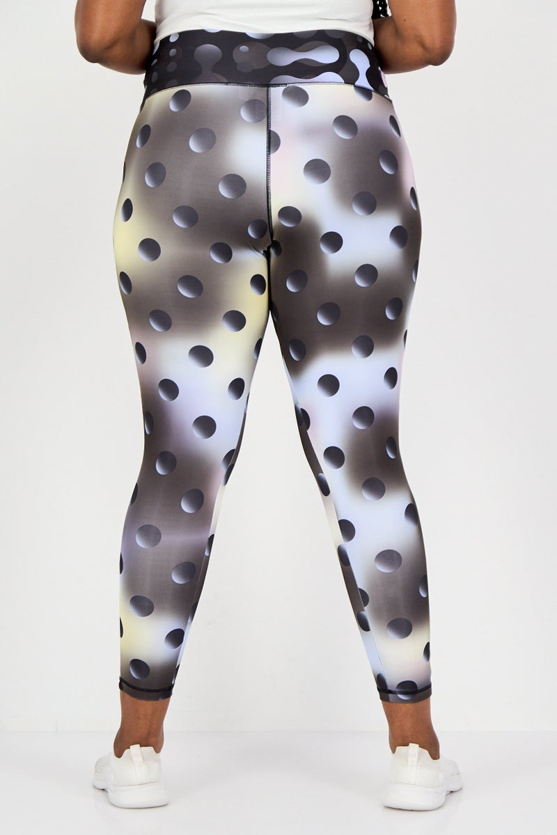 adidas Originals Women Plus Size Brand Logo Outdoor Leggings, Multicolor - Image 3