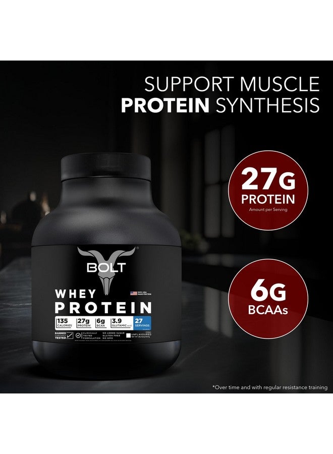 Bolt 100% Whey Protein Powder|With Superfood Phycocyanin|2Lb/907Gm (27 Servings)|Unflavoured - Image 3