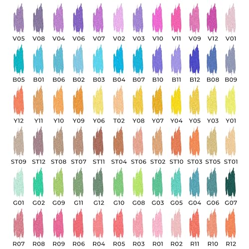 ZSCM Retractable Glitter Gel Pens,72 Colors Large Capacity Multicolor Glitter Metallic Gel Ink Pens, 1 mm Fine Point Smooth Writing Color Pens for Adult Coloring Book Note Taking Aesthetic Art Supplies - Image 4