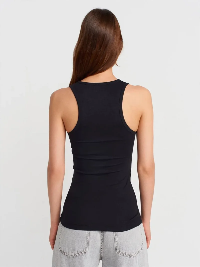 ديلفين Dilvin Ribbed Sleeveless Cami Blouse