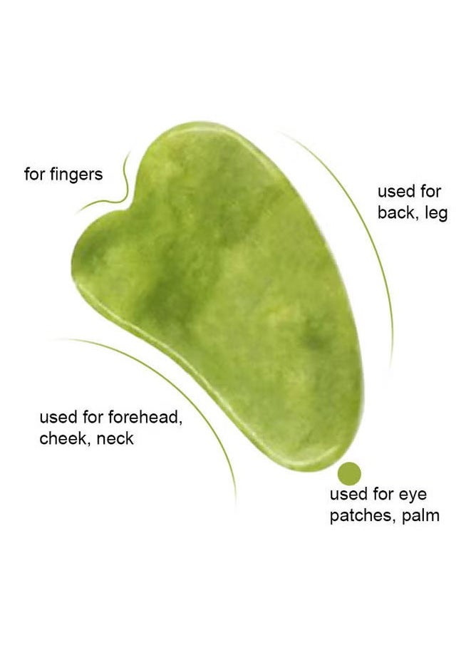 Muyixin Jade Stone Guasha Scraping Massage Tool for Beautiful Skin Detox Face Eyes Neck Body Skin Lifting & Tightening Facial Massager Tool  (2 Piece)  - Image 2
