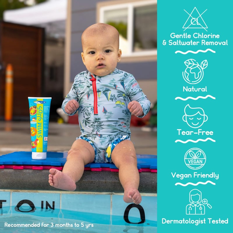 TRISWIM Kidâ€™s SWIM SUDS Formulated for BABIES and up. NATURAL, TEAR-FREE, 2-in-1 Shampoo and Body Wash | Gently Removes Chlorine & Saltwater | Ensuring a Delightful Post-Swim Routine - Image 3