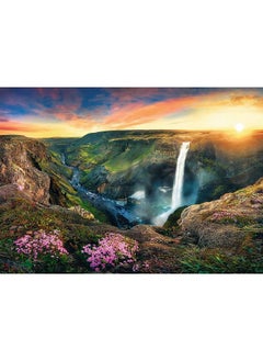 Trefl Trefl Háifoss Waterfall, Iceland 2000 Piece Jigsaw Puzzle Red 38"x27" Print, DIY Puzzle, Creative Fun, Classic Puzzle for Adults and Children from 12 Years Old  - Image 2