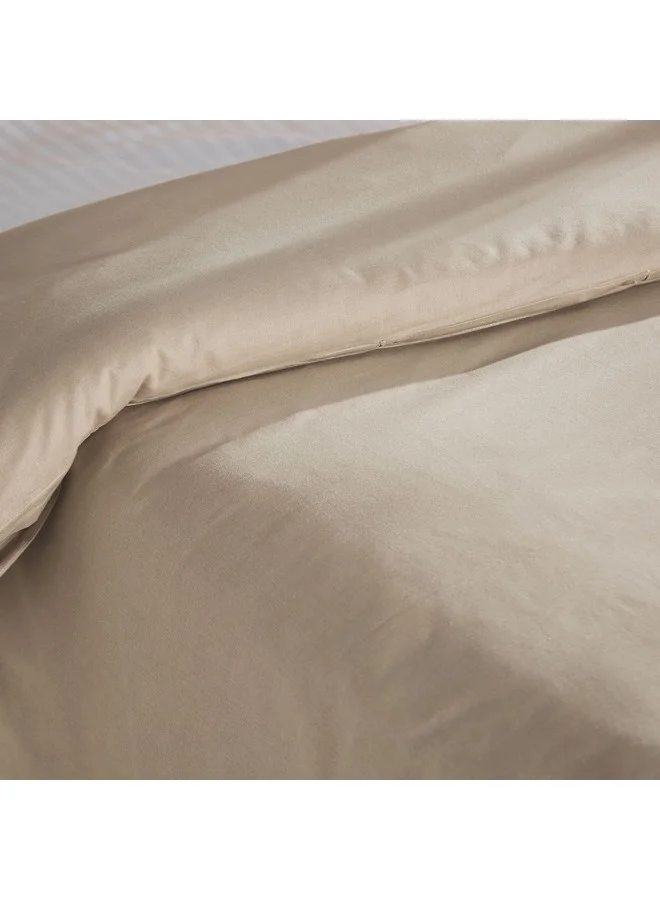 هوم بوكس طقم غطاء لحاف قطن سادة بالينا 3 قطع مقاس كوين وكينج 220 × 220 سم