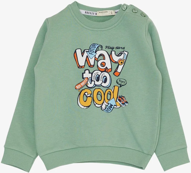 Breeze Boy's Tracksuit Set 3D Printed 1.5-5 Years, Mint Green
