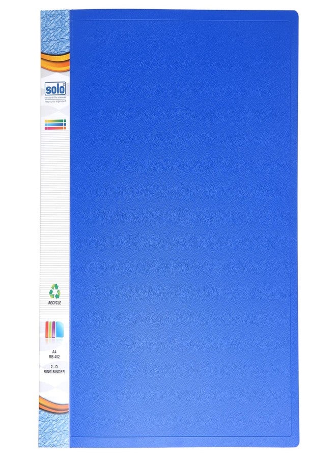 سولو ملف حلقي ثنائي الأبعاد بحجم A4، منظم مستندات مكتبية مع جيب داخلي، ملف بلاستيكي للعرض التقديمي للشهادات، والمحافظ، والأوراق، والمشاريع (أزرق) - Image 5